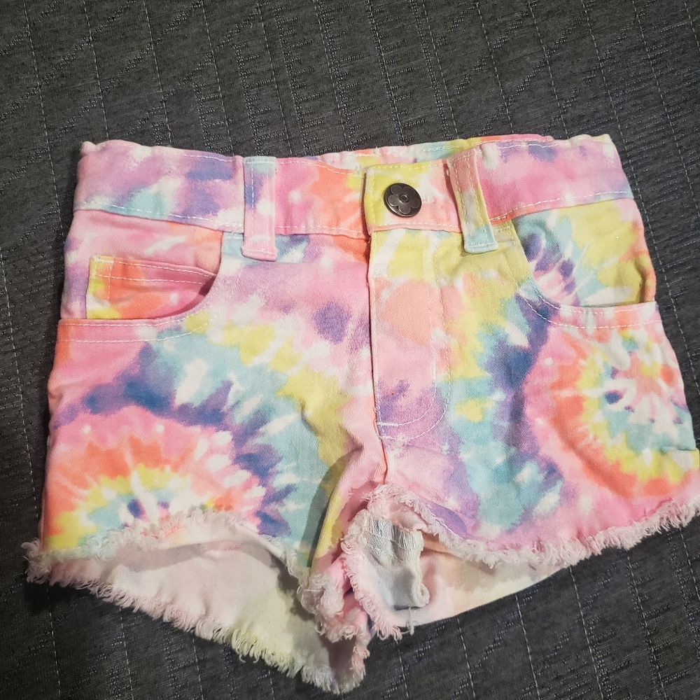 Toddler girl's tie dye shorts
